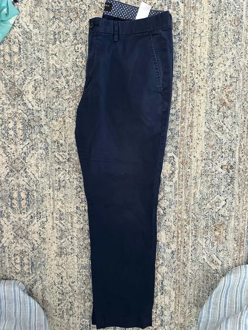 Banana Republic Aiden Chino Pants Navy Blue Size 33x30